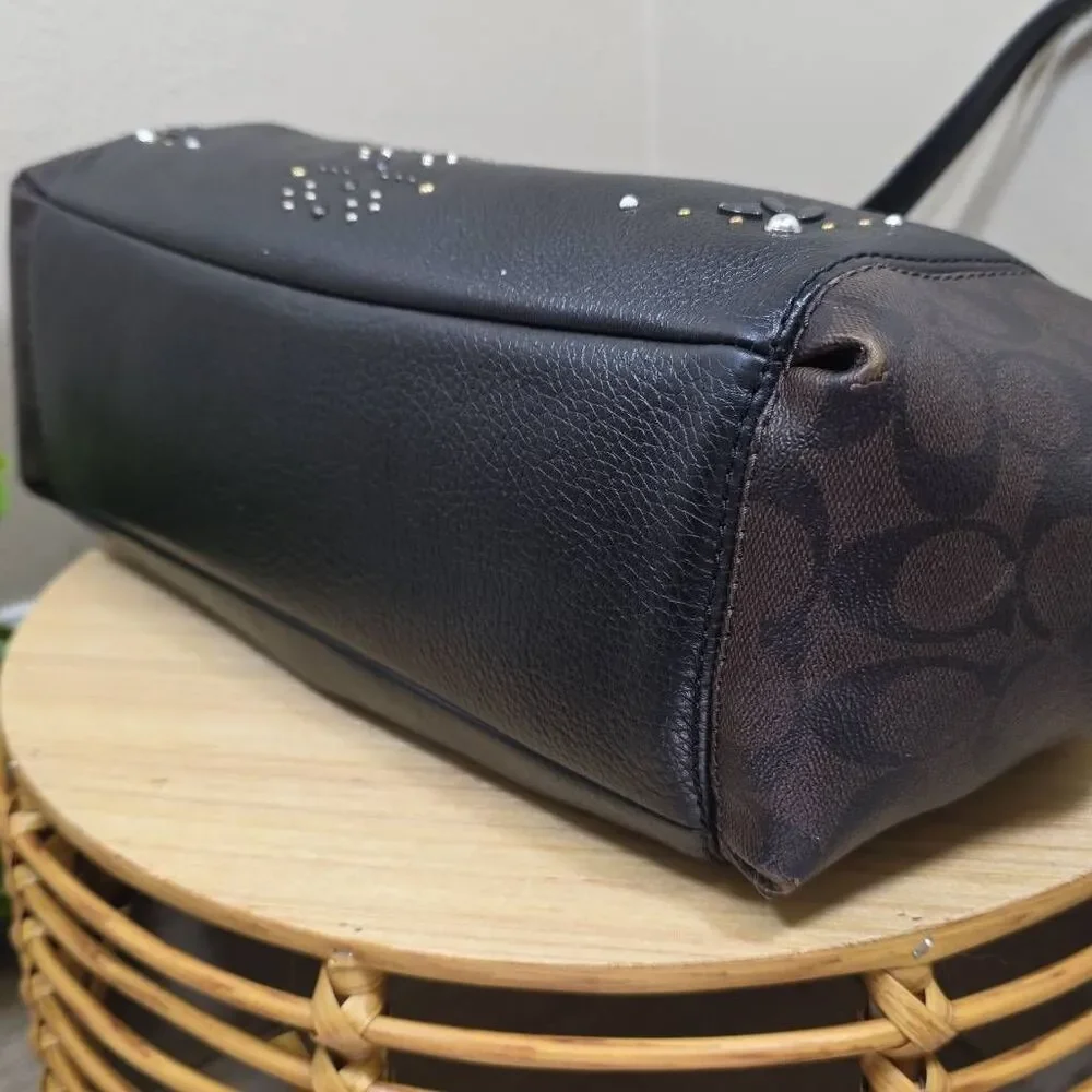 Coach Lexy Shoulder Bag with Rivets + Matching Wallet